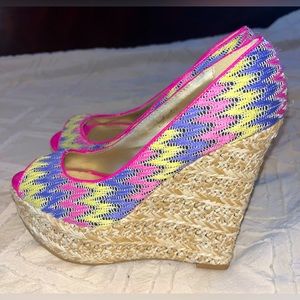 Wicker Wedge Sandals